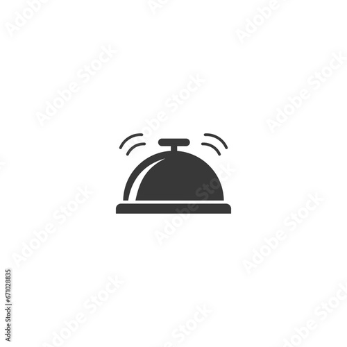 ector hotel bell icon in modern flat style