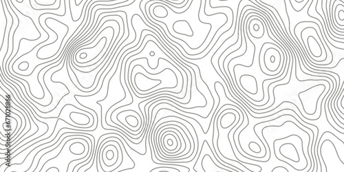 Natural printing illustrations of maps. Topographic map in contour line light topographic topo contour map and ocean topographic line map with curvy wave isolines vector