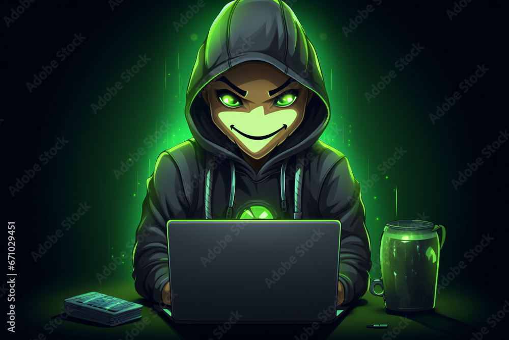 Anonymous Hacker Illustration Highlighting Cybercrime and Cyberattack Concepts. Anonymous Hacker Illustration Highlighting Cybercrime and Cyberattack Concepts.