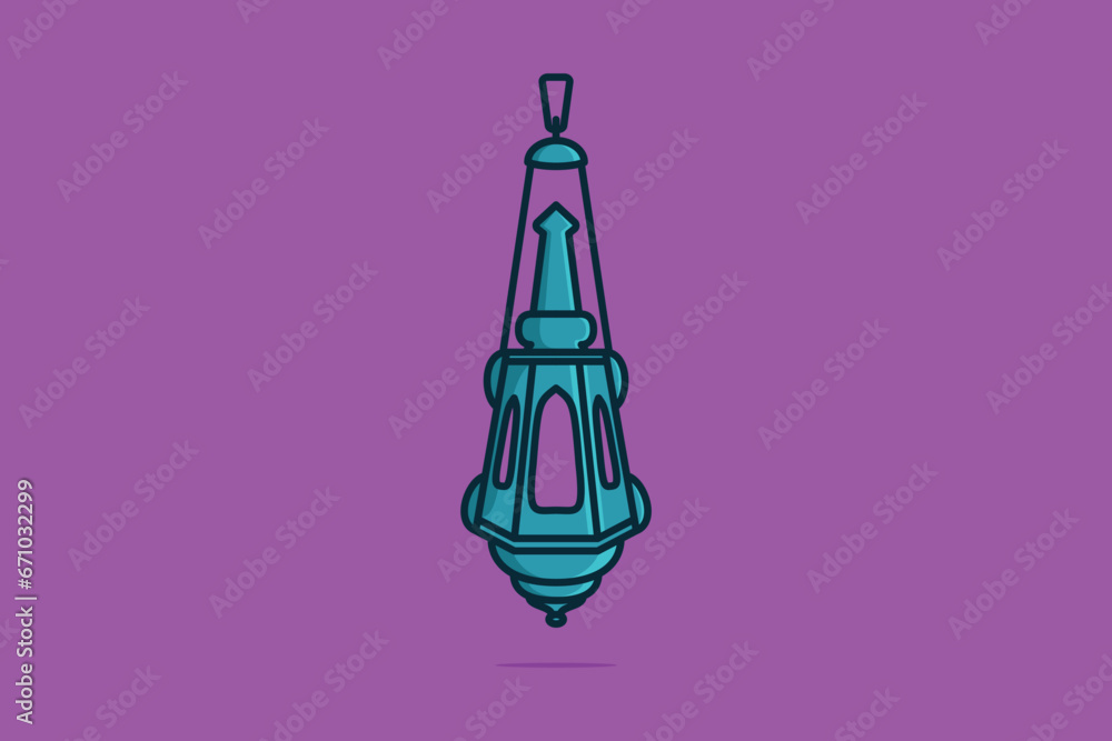 Ramadan Lantern Lamp vector icon illustration. Ramadan icon design concept. Lantern Lamp on purple background design. Ramadan Lantern Lamp vector icon illustration. Ramadan icon design concept. Lantern Lamp on purple background design.