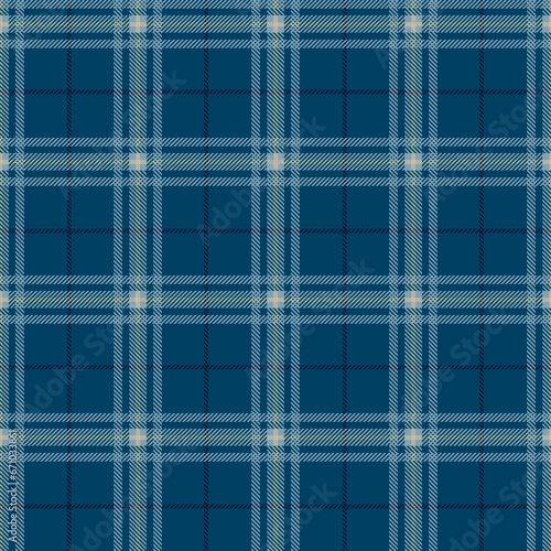 Tartan seamless pattern, blue and white can be used in fashion decoration design. Bedding, curtains, tablecloths 