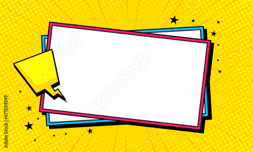 Comic cartoon frame scene background template