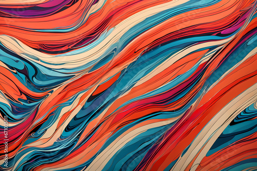 seamless abstract pattern with multi colors waves