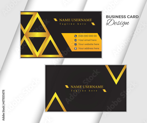 Golden visiting card