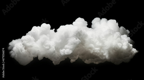Big and long cloud on black background. made with generative ai