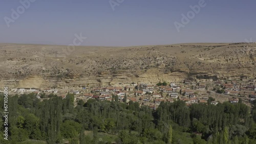 Aerial, Taşkale Granaries, Rock Houses, Turkey photo