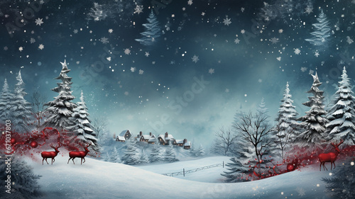 Christmas Holiday Background with decoration for celebration on the winter festival and copy space for new year text. © Golden House Images