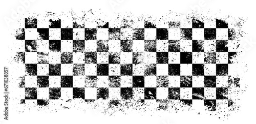 Surface grunge checkered background monochrome