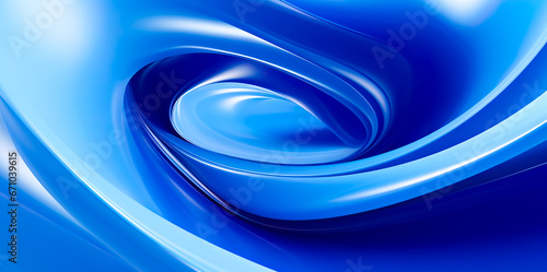 blue smooth flowing fluid like background generative ai