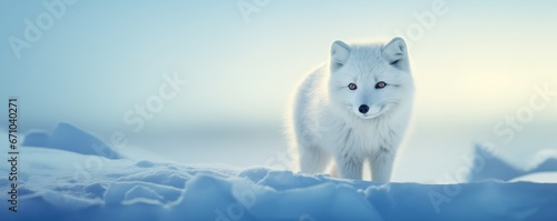 Beautiful Arctic Fox Photographed In Winter Scenery © Anastasiia