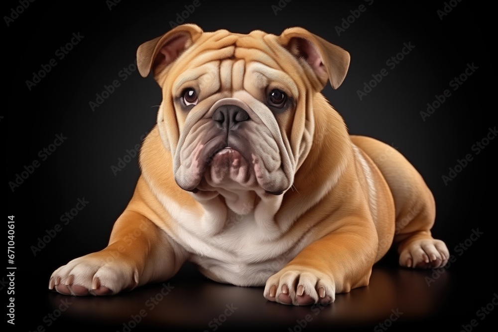 Bulldog On White Background