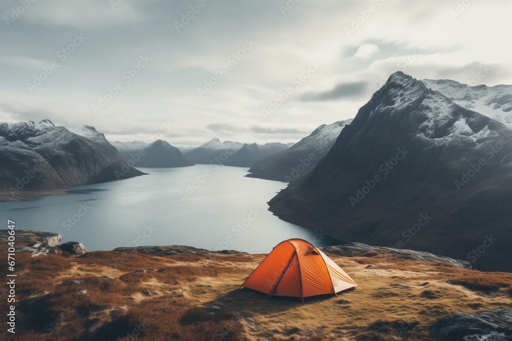 Captivating Photograph Of Norways Breathtaking Landscape From Tent