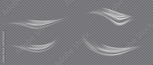 Cold winter wind texture. Festive vector snowstorm. Christmas effect of cold. PNG vector.