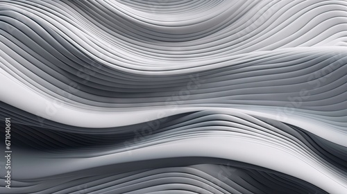  an abstract background with wavy lines in grey and white colors.  generative ai © Nadia