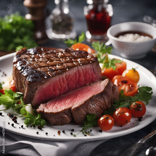 Juicy Steak Platter, food photography, beef steak, beef photography, beef meat, meat restaurant