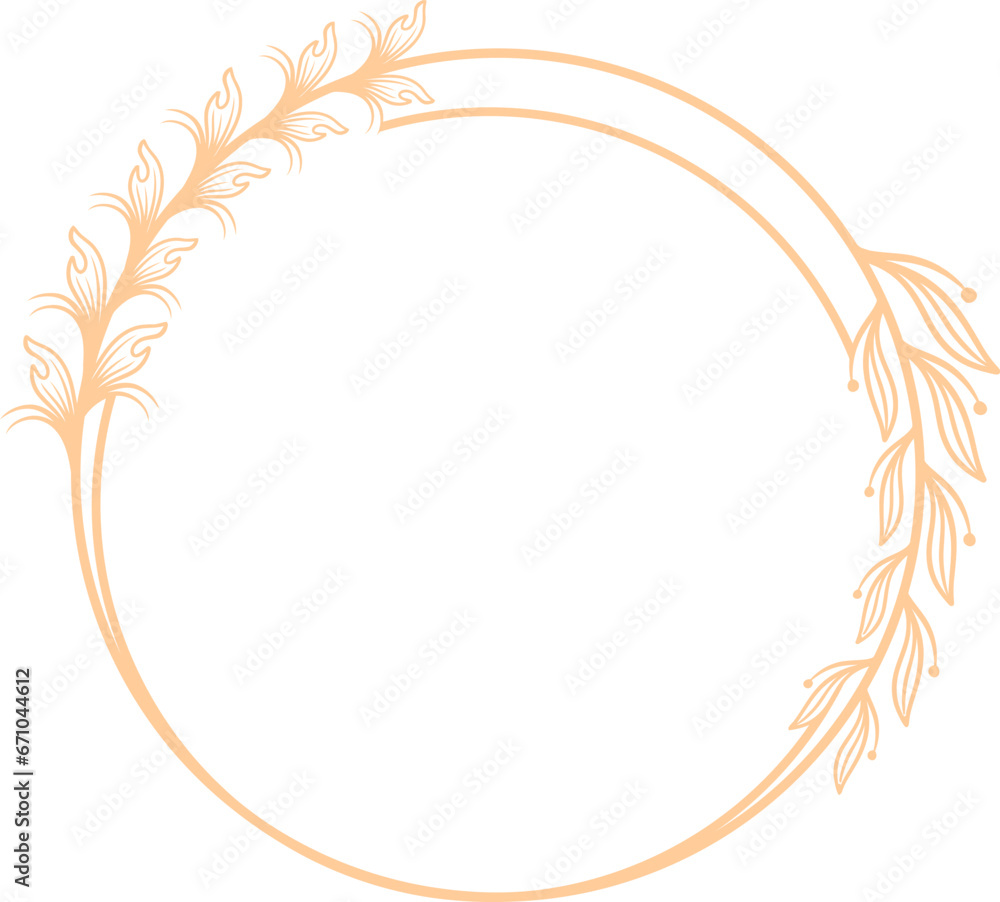 Luxury leaf circle for wedding Luxury leaf circle for wedding