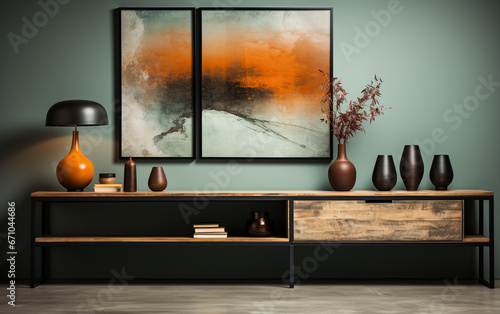 Contemporary Interior with Art, modern living room © Alex
