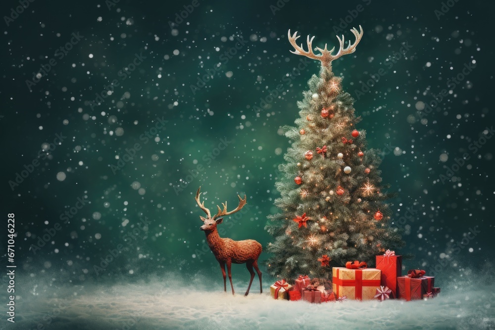 Beautiful green elegantly decorated Christmas tree Beautiful green elegantly decorated Christmas tree