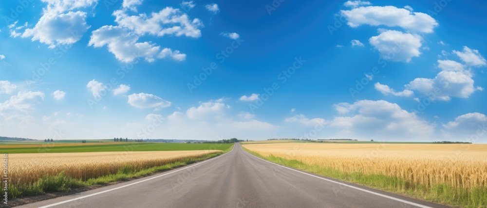 Fototapeta premium Beautiful idyllic landscape in countryside banner