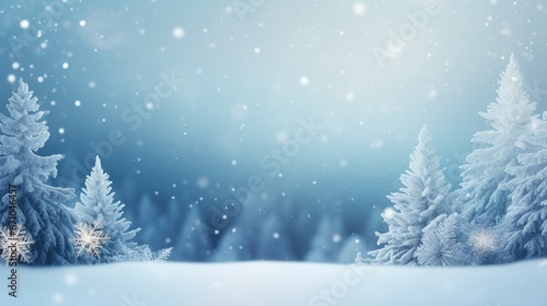 Wallpaper Mural Beautiful winter background image, Christmas tree covered with frost, the background is out of focus. Torontodigital.ca