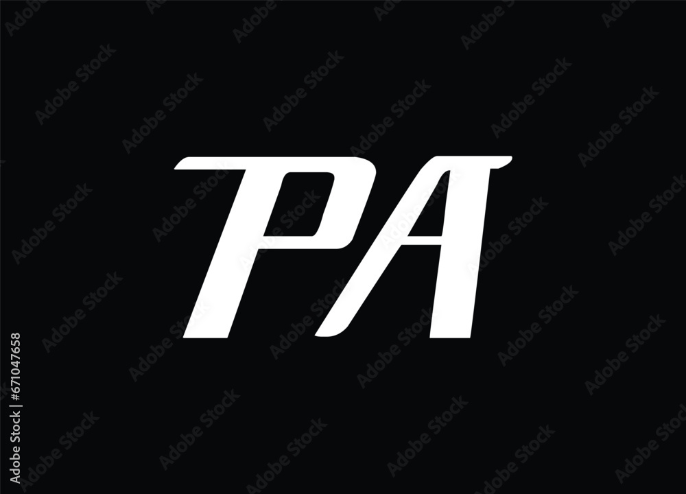 pa letter logo and monogram logo pa letter logo and monogram logo