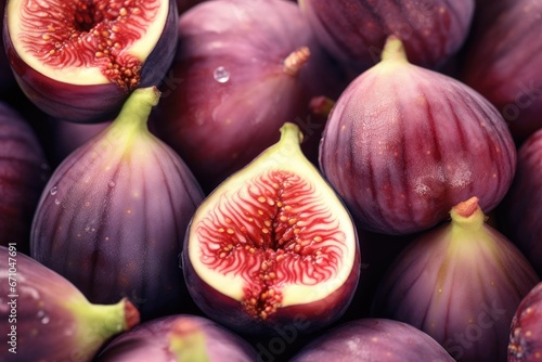 Fresh figs close up macro