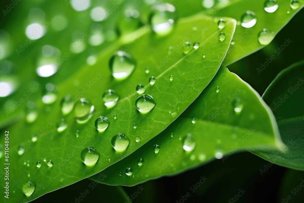 Large beautiful drops of transparent rain water on it Large beautiful drops of transparent rain water on it
