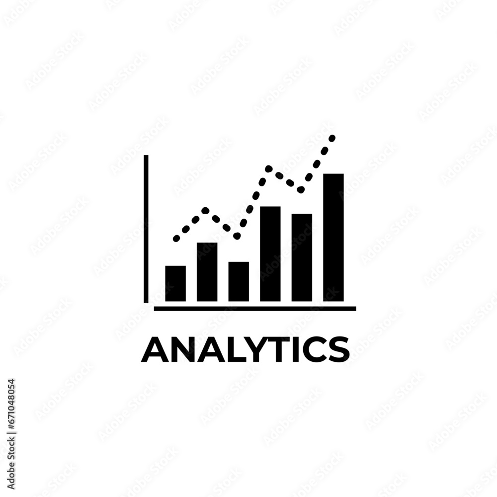Analytics research business corporate growth icon sign symbol design vector