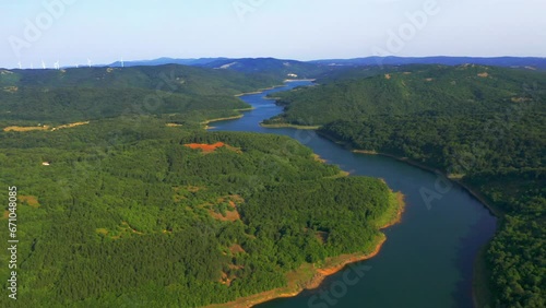 Aerial, Koca Creek, Armagan Dam, Turkey photo