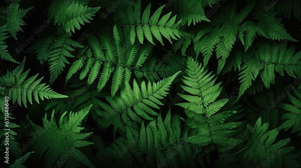 Natural background of green fern leaves