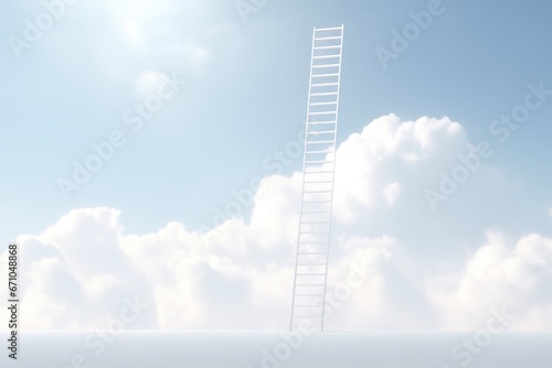 Enlightenment And Spirituality The Ladder To Heaven. Сoncept Meditation Techniques, Inner Peace, Spiritual Awakening, Kundalini Energy, Mindfulness Practices