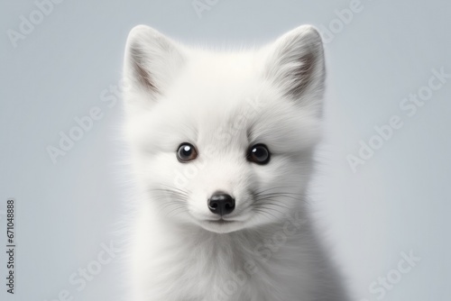 Endearing Portrait Of Cute Baby Polar Fox © Anastasiia