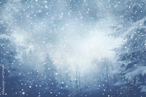 Winter christmas scenic background with copy space © Tymofii