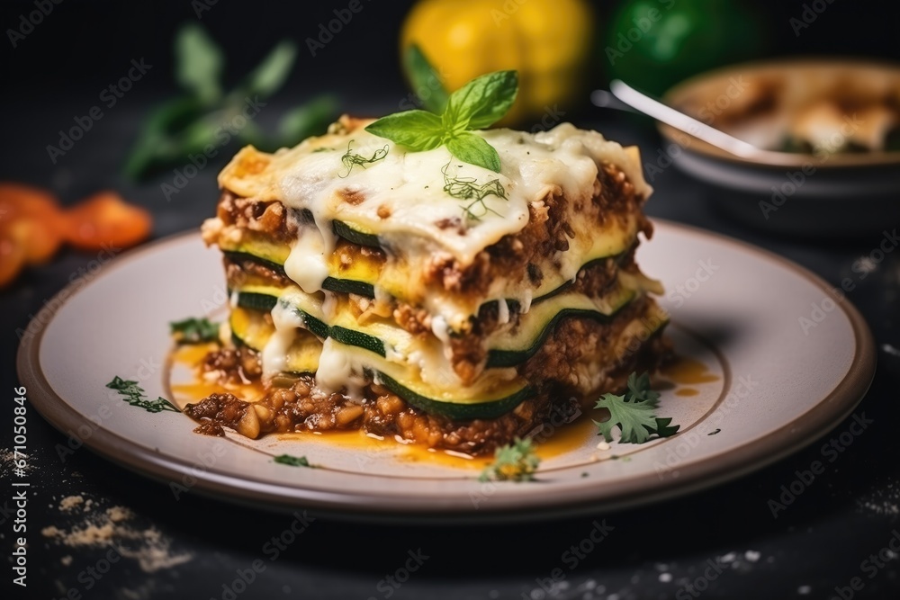 Healthy Courgette Lasagna Bolognese, Cheesy And Vegetarian Healthy Courgette Lasagna Bolognese, Cheesy And Vegetarian