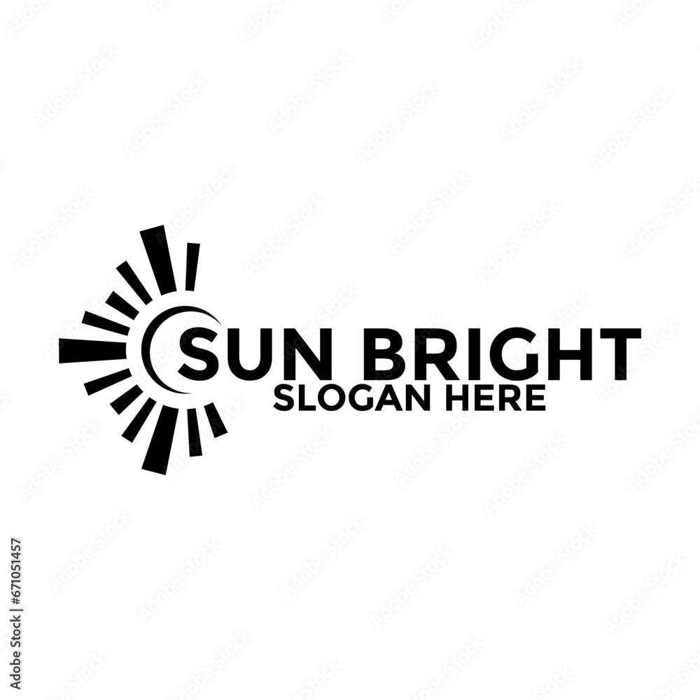 Sun logo design vector template, creative sun idea logo concept