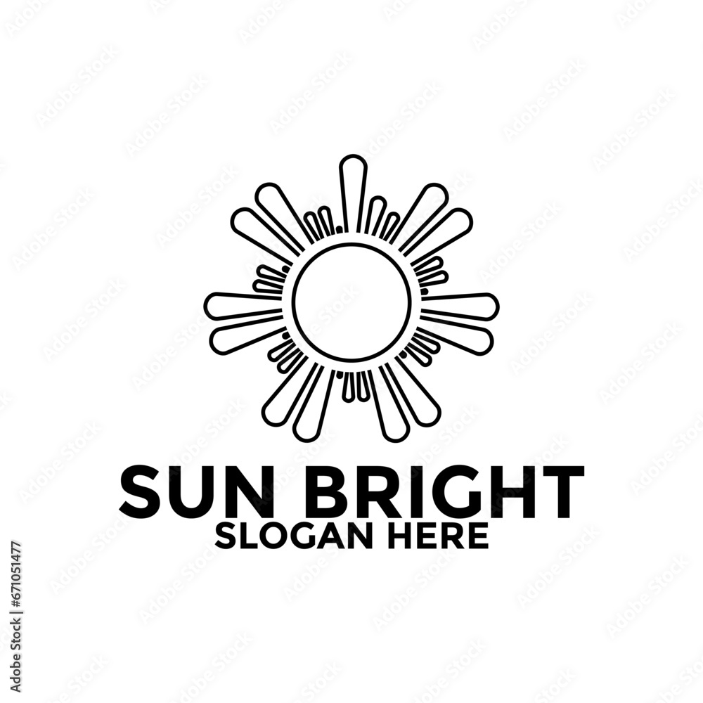 Sun logo design vector template, creative sun idea logo concept Sun logo design vector template, creative sun idea logo concept