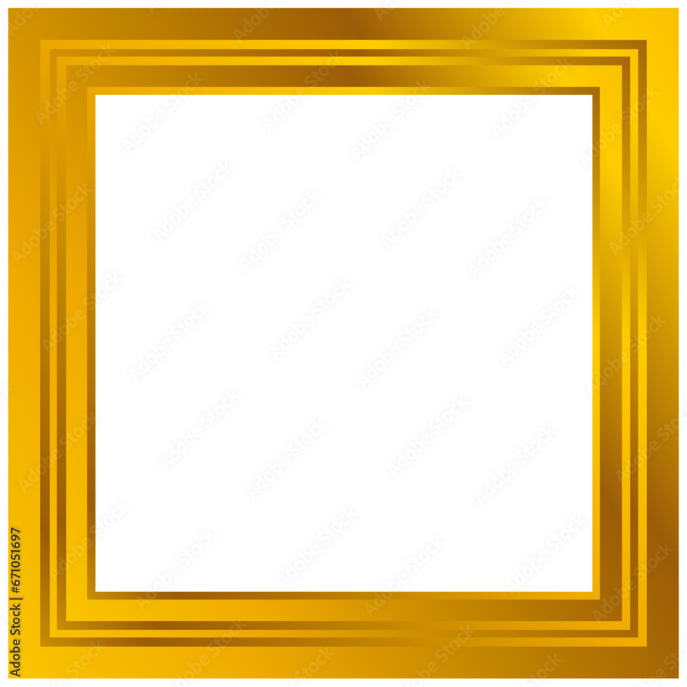 Golden square frame Golden square frame