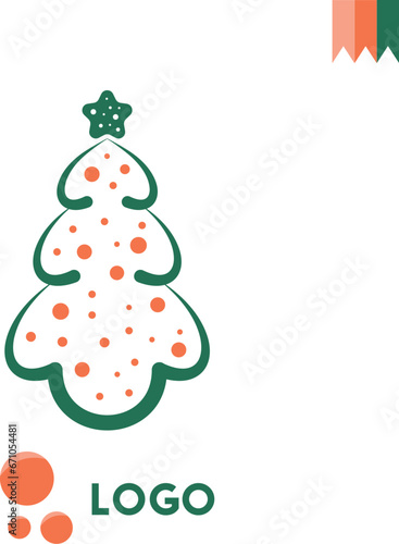 Christmas tree with toys, Christmas tree logo, green and coniferous Christmas tree, round Christmas tree toy with falling snowflakes, новогодняя елка, рождество и атмосфера праздника. Логотип ёлки