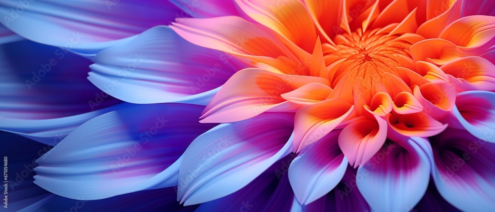 Abstract organic flower in 3d shape with vivid background, Generative AI Abstract organic flower in 3d shape with vivid background, Generative AI