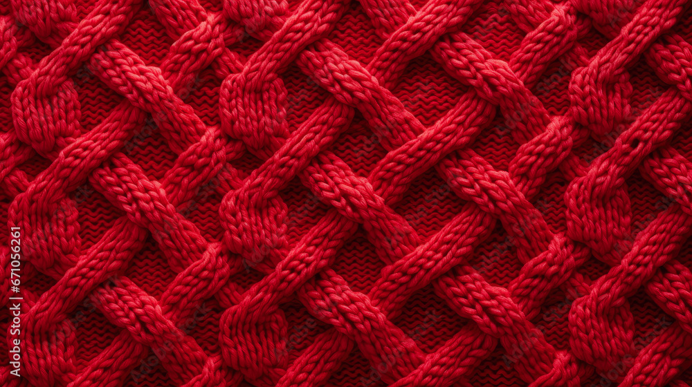 Colorful Textured Crochet Fabric in Macro Close-Up generated by AI