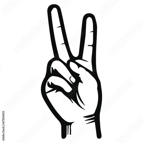 hand signal and sign language for communication photo