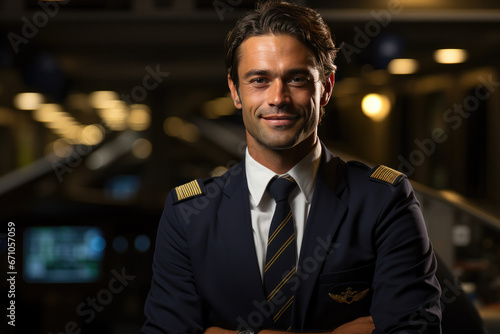 Portrait of a commercial airline captain