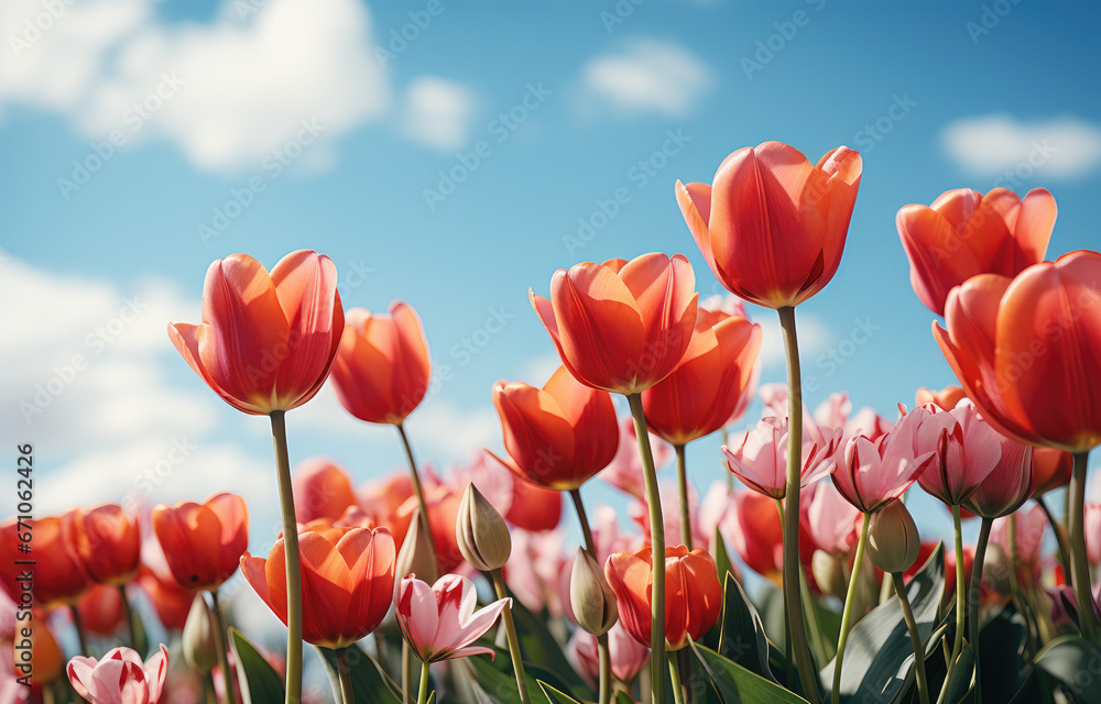 Fototapeta premium field of tulips