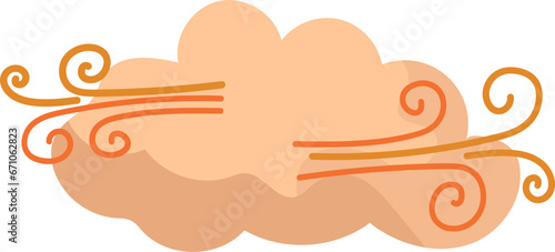 Windy afternoon illustration
