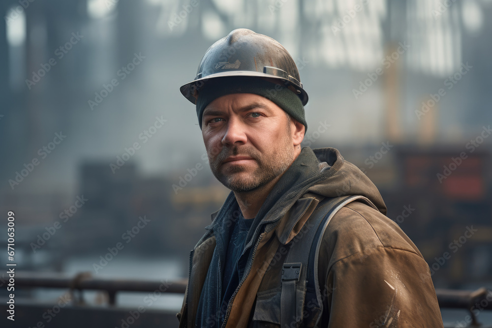 Portrait of a steel worker Portrait of a steel worker
