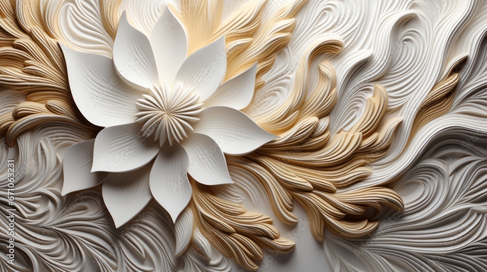 A majestic bloom of ethereal beauty, its delicate petals glistening with hints of gold, beckoning to be admired in all its wild and untamed glory