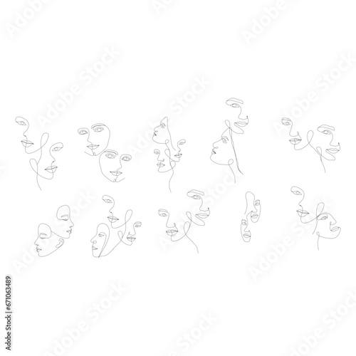Continuous Face Line Drawing © farmstudios
