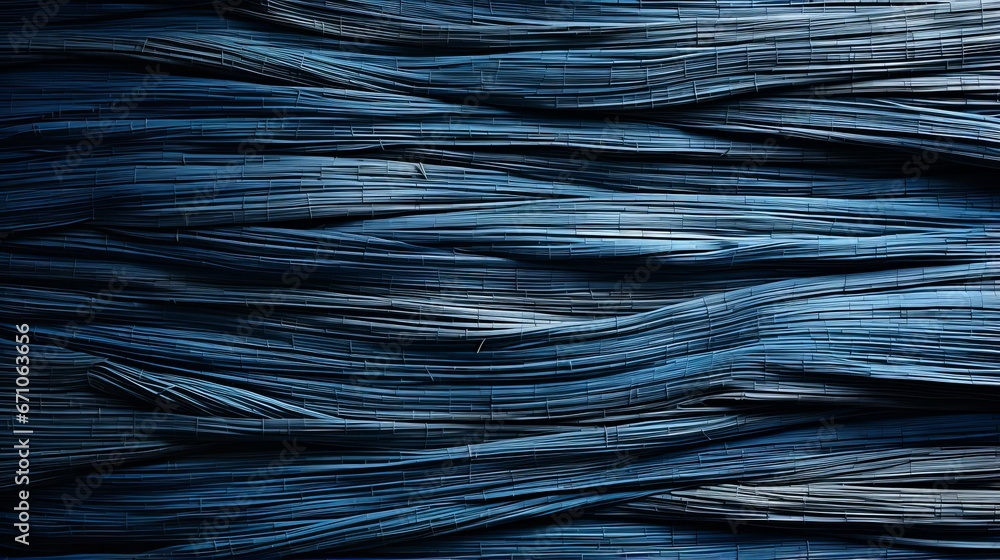 Fototapeta premium An aqueous abstract of woven blues, undulating with untamed energy and a hint of serenity