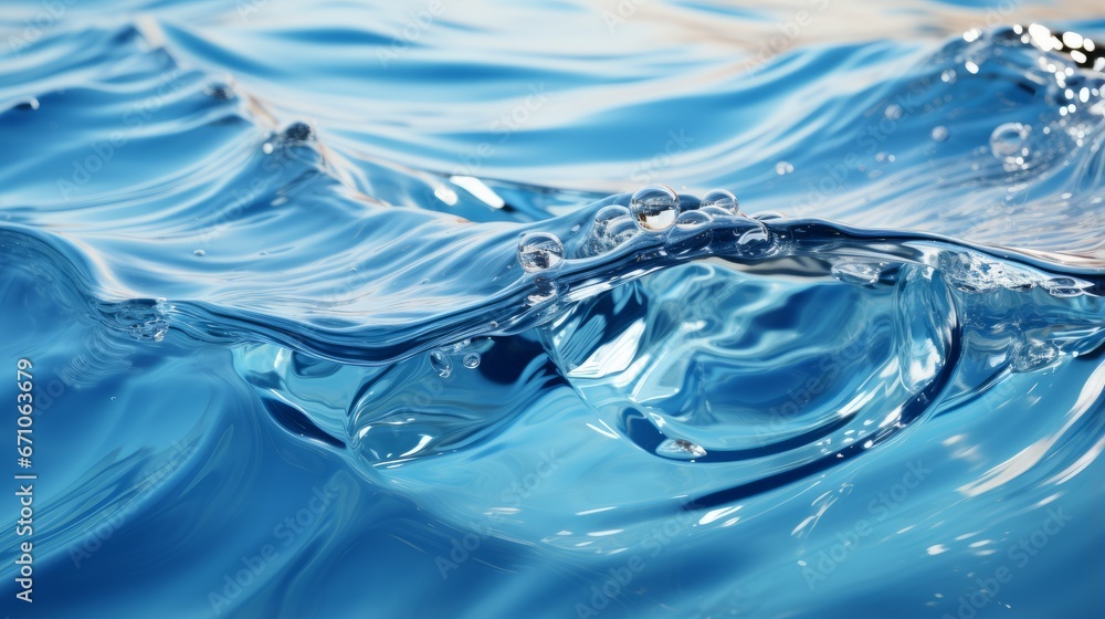 Nature's mesmerizing aqua canvas, a fluid and wild display of liquid art as blue drops splash in a captivating dance Nature's mesmerizing aqua canvas, a fluid and wild display of liquid art as blue drops splash in a captivating dance