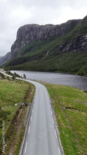 Noway Road with Car (Vertical) photo
